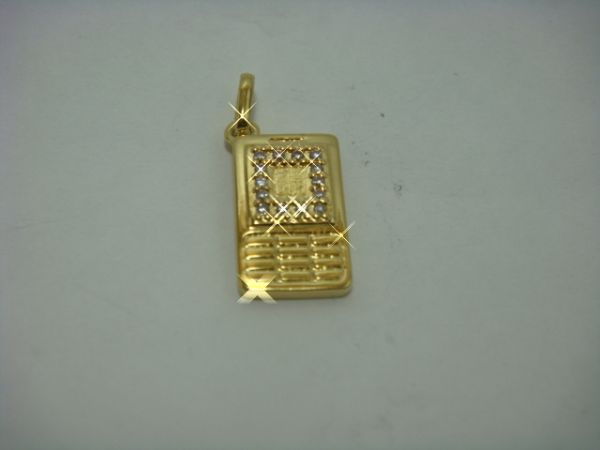 MINI PINGENTE TELEFONE CELULAR OURO 18 KILATES