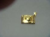 MINI PINGENTE MÁQUINA FOTOGRÁFICA OURO 18 KILATES